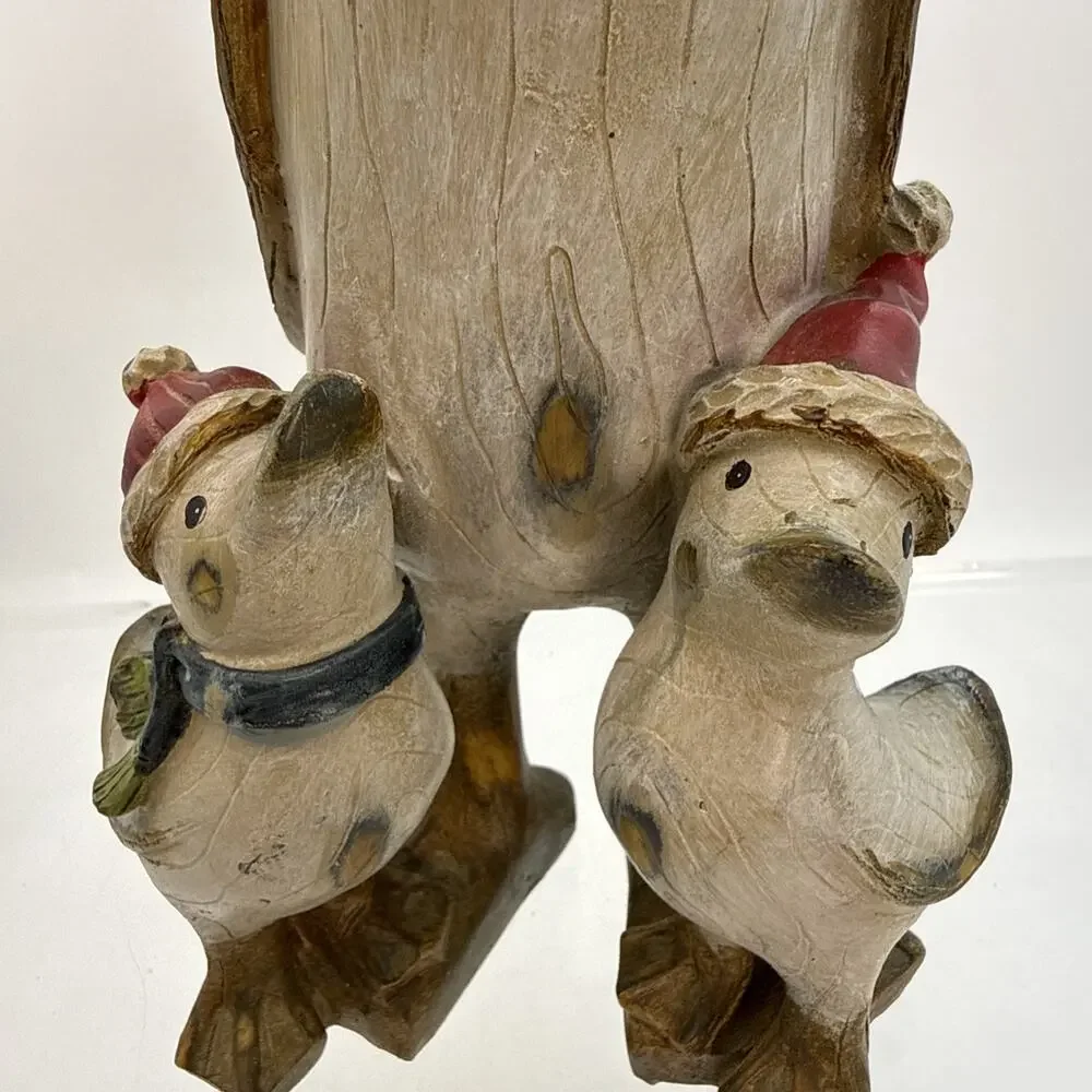Christmas Holiday Duck Goose w/Babies Figurine / Tii Collections - MCM Cottage